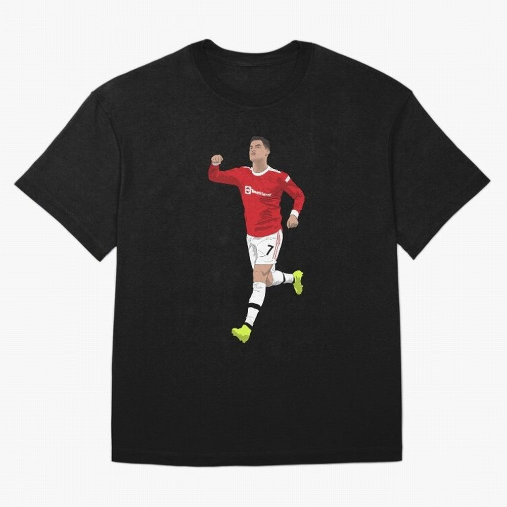 Cristiano Ronaldo Right Here Goal Celebration Oversized T-Shirt Live the Energy of FIFA World Cup 2026 Group Stage Spirit, Celebrating Argentina and Brazil, Messi, CR7 and Mbappe, Vintage Soccer Flavor, Modern Football Stars, National Flags and