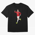Cristiano Ronaldo Right Here Goal Celebration Oversized T-Shirt Live the Energy of FIFA World Cup 2026 Group Stage Spirit, Celebrating Argentina and Brazil, Messi, CR7 and Mbappe, Vintage Soccer Flavor, Modern Football Stars, National Flags and