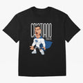 Commic Caricature of Cristiano Ronaldino 'CR7' Oversized T-Shirt Relive FIFA World Cup 2026 for Fans of Haaland and France, Bringing Retro Football Energy, Iconic Rivalries, Trophy Chase Drama and Stadium Atmosphere; Great for Supporters Who Love