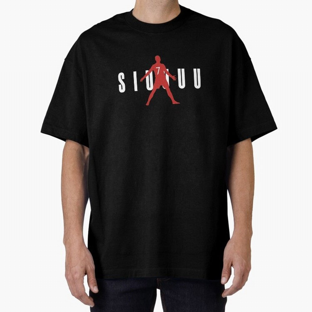 Cristiano Ronaldo Manchester United Siuuuu Oversized T-Shirt Share the Excitement of the FIFA World Cup 2026 USA Canada Mexico Journey through CR7 Highlights, Argentina and Brazil Pride, Vintage Soccer Flavor, Modern Football Stars, National Flags