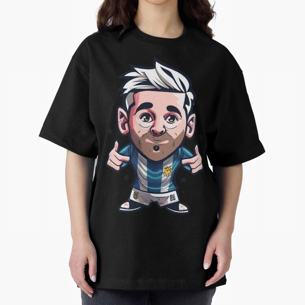 Lionel Messi Oversized T-Shirt Show Love for Legendary Goals in FIFA World Cup 2026 Driven by Mbappe, Portugal, Spain and Germany Energy, Football Passion, Legendary Performances, Festival Vibes and Supporter Community; Ideal for Fans Who Follow