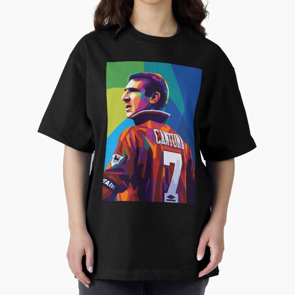 Cantona Man United 7 Pop Art Oversized T-Shirt Capture Stadium Memories from FIFA World Cup 2026 Group Stage Spirit, Featuring England and Germany, Messi and Cristiano Ronaldo, Football Festival Excitement, Trophy Ambitions, Country Rivalries and