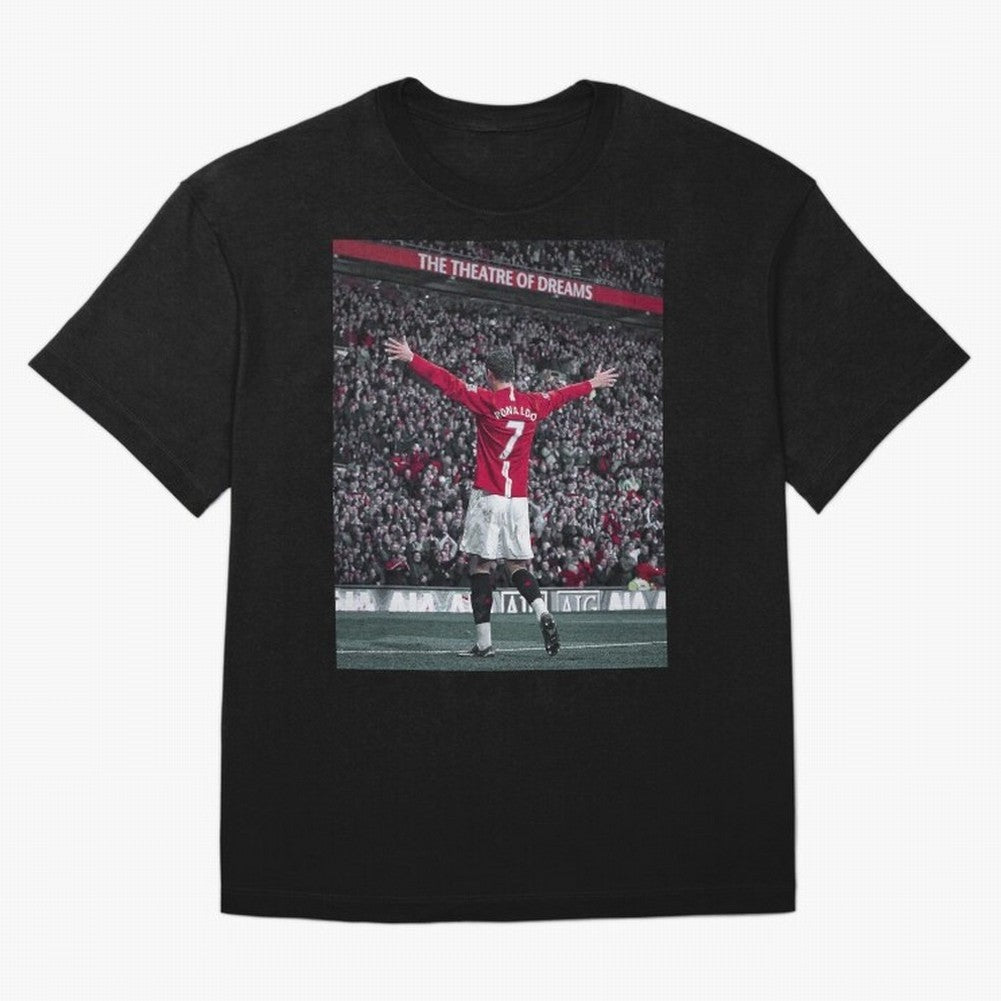 Cristiano Ronaldo Manchester United Oversized T-Shirt Honor Match Day Hype around FIFA World Cup 2026, Haaland and Mbappe, France, Sports Nostalgia, International Competition, Famous Players and Unforgettable Victories; Perfect for Fans,