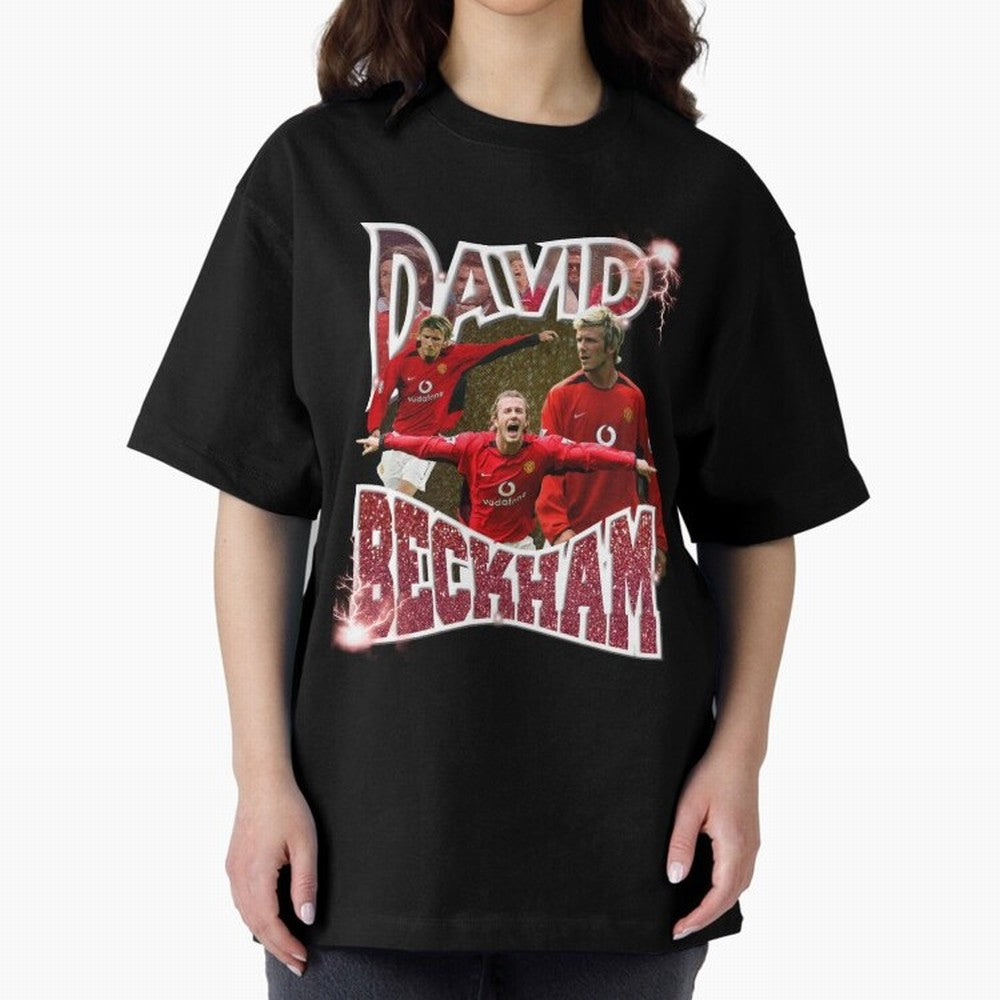David Beckham Graphic Tee Oversized T-Shirt Support the Legends of FIFA World Cup 2026 USA Canada Mexico for Fans of Messi, CR7 and Mbappe and Spain, Bringing Tournament Hype, Historic Matchups, Family Viewing Parties and Global Sports Pride;
