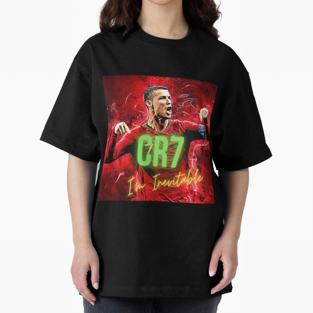 CR7 Oversized T-Shirt Join FIFA World Cup 2026 USA Canada Mexico for Fans of Mbappe and Neymar and England and Germany, Bringing Worldwide Fan Energy, Dramatic Goals, Stadium Lights and Championship Celebrations; Perfect for Supporters Who Want