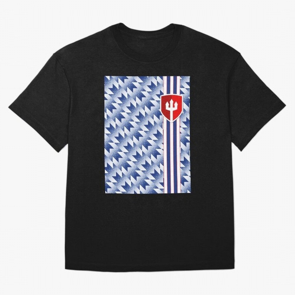 Manchester United 94 Away Jersey Pattern Oversized T-Shirt Make Your Look Match FIFA World Cup 2026 Group Stage for Fans of CR7 and Argentina and Brazil, Bringing Global Supporter Spirit, Legendary Goals, National Colors and Tournament Celebration;