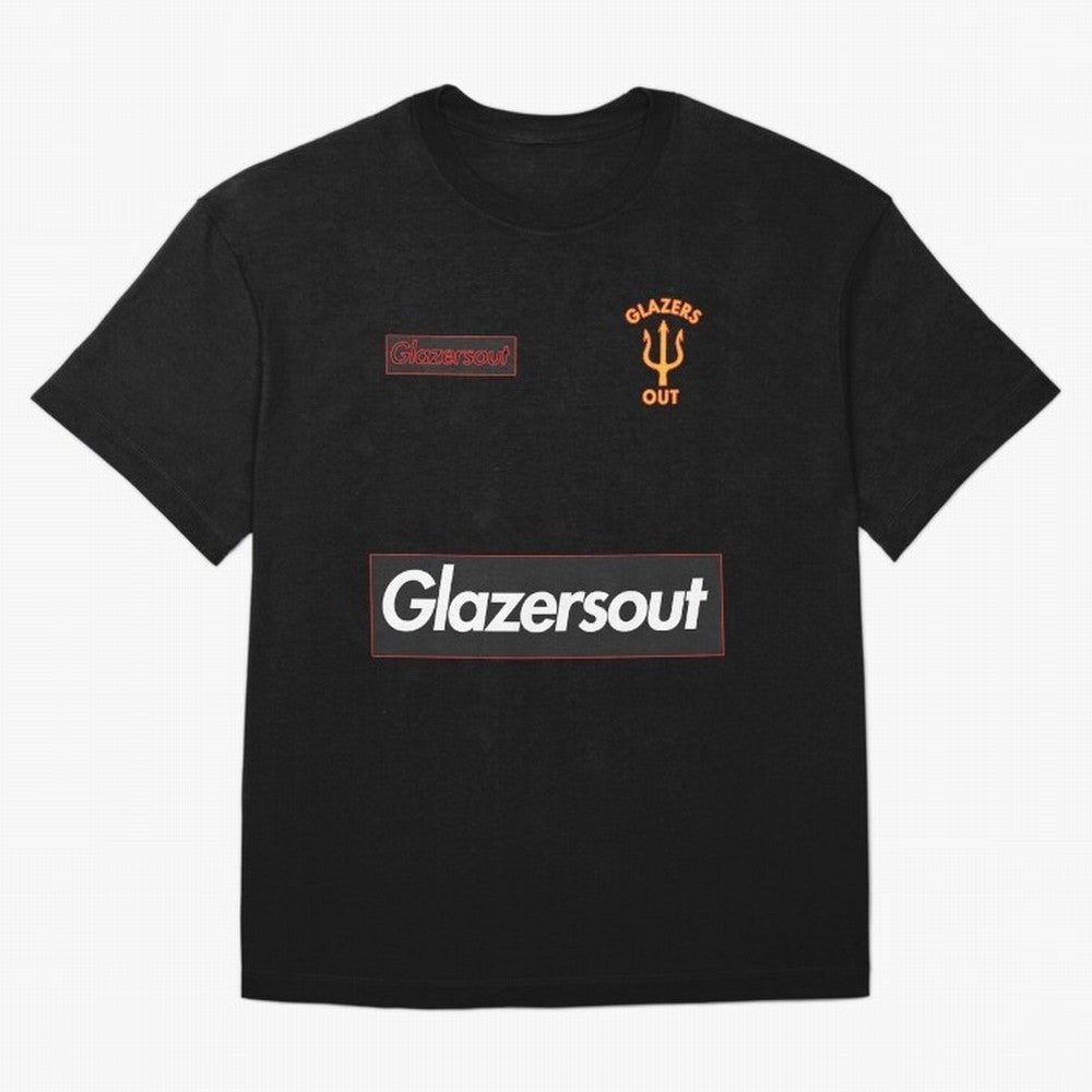 GlazersOut Red Manchester Kit V-Neck Oversized T-Shirt Represent Fans Who Live for FIFA World Cup 2026 Group Stage for Fans of Haaland and Mbappe and France, Bringing Global Supporter Spirit, Legendary Goals, National Colors and Tournament