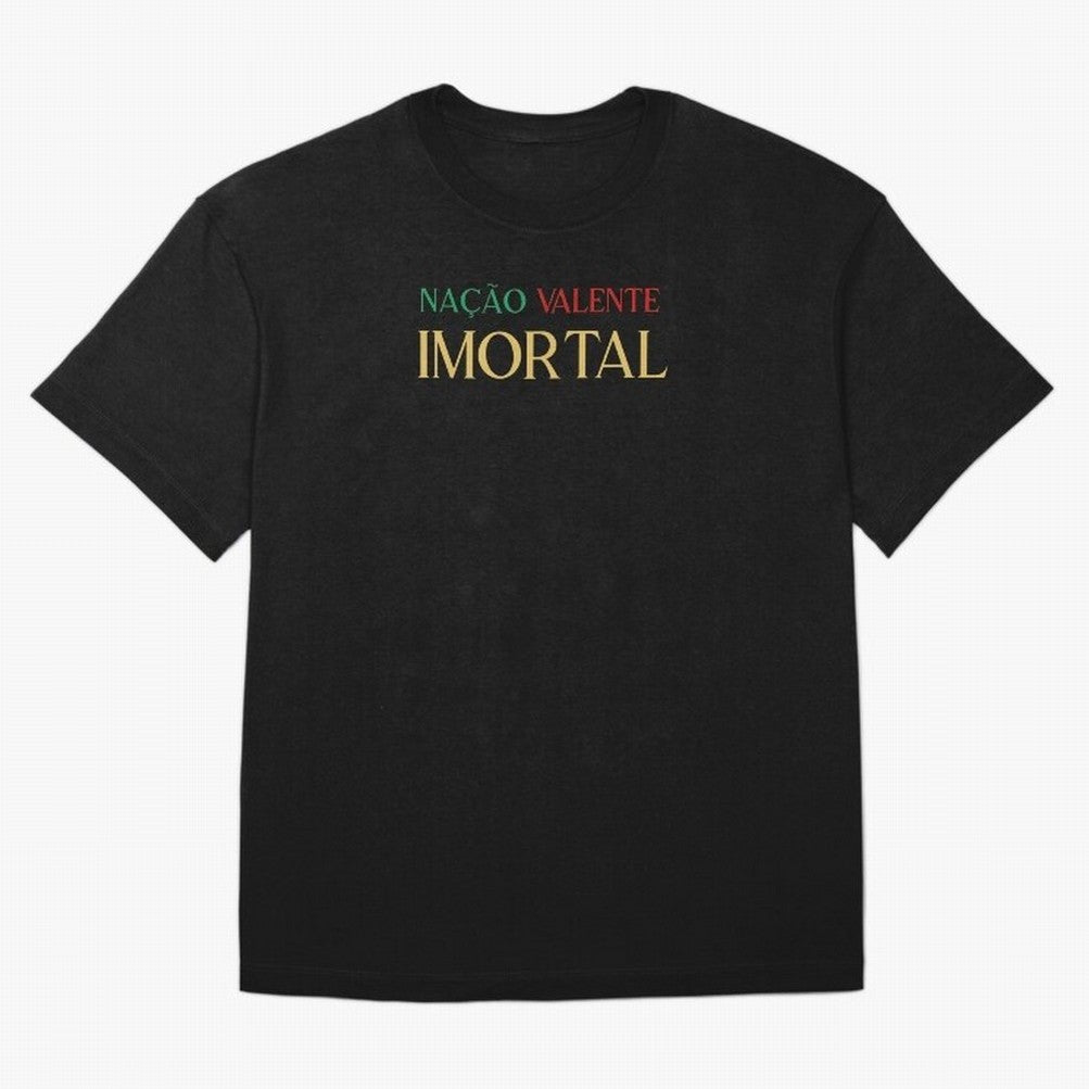 Na??o Valente Imortal Portugal Tuga Oversized T-Shirt Remember Iconic Moments from FIFA World Cup 2026 Connected to Messi, Neymar and Mbappe, Brazil Energy, Global Supporter Spirit, Legendary Goals, National Colors and Tournament Celebration; Great