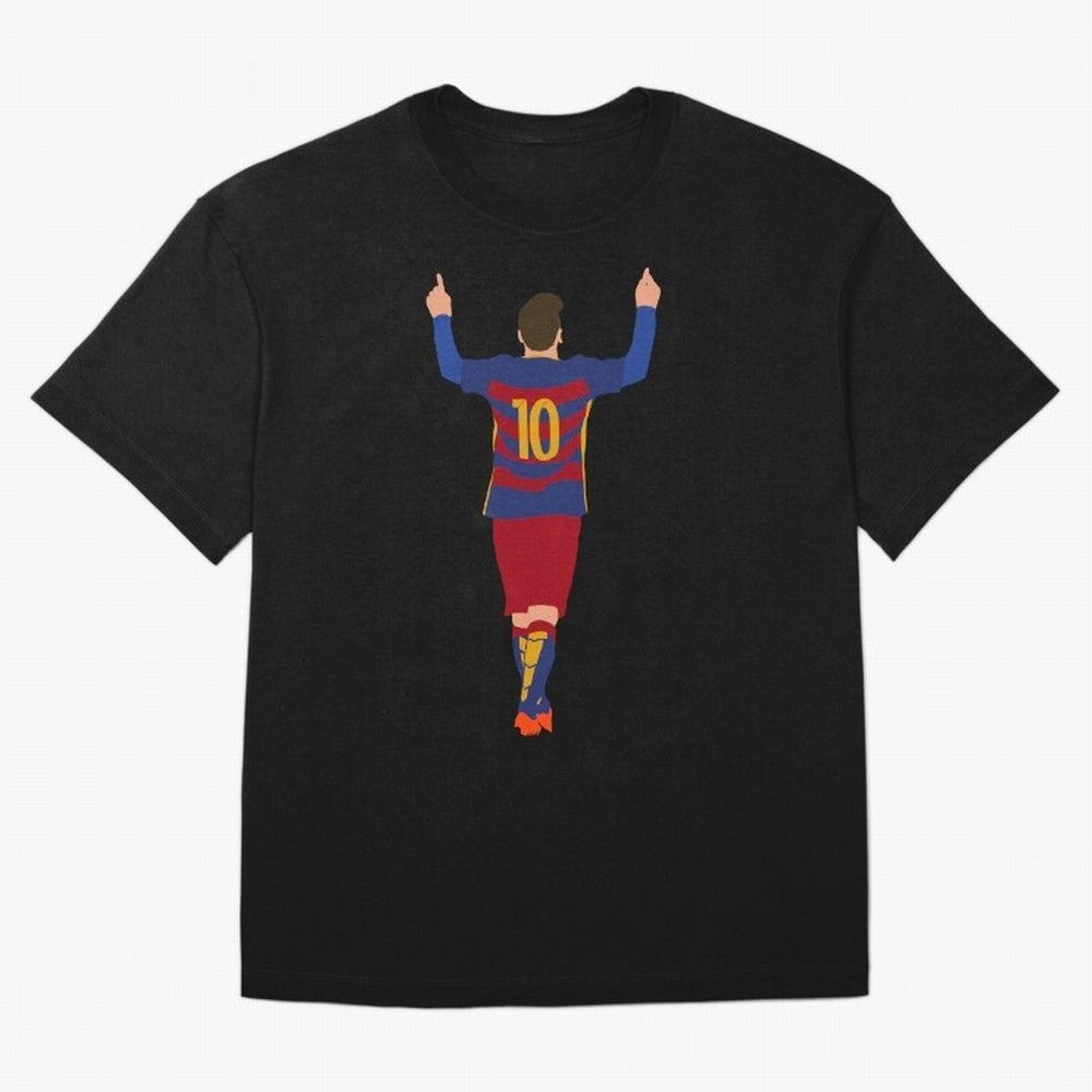 Lionel Messi - Fc Barcelona #s14 Oversized T-Shirt Remember FIFA World Cup 2026 Group Stage for Fans of Messi and Cristiano Ronaldo and England, France and Netherlands, Bringing Retro Football Energy, Iconic Rivalries, Trophy Chase Drama and