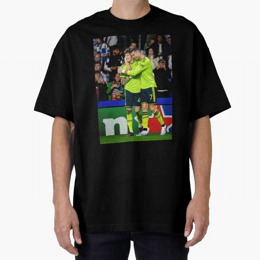 Cristiano Ronaldo And Garnacho ,Ronaldo Gifts,Ronaldo Cover,Ronaldo Prints Oversized T-Shirt Follow the Final Road of FIFA World Cup 2026 USA Canada Mexico Spirit, Driven by Spain, Messi, Worldwide Fan Energy, Dramatic Goals, Stadium Lights and