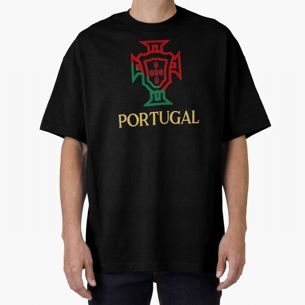 Portugal Tuga D Gold Oversized T-Shirt Remember FIFA World Cup 2026 USA Canada Mexico Spirit, Centered on England and Germany, Haaland and Mbappe, Champion Mindset, Group Stage Buzz, Knockout Tension and Passionate Fan Culture; Perfect for People