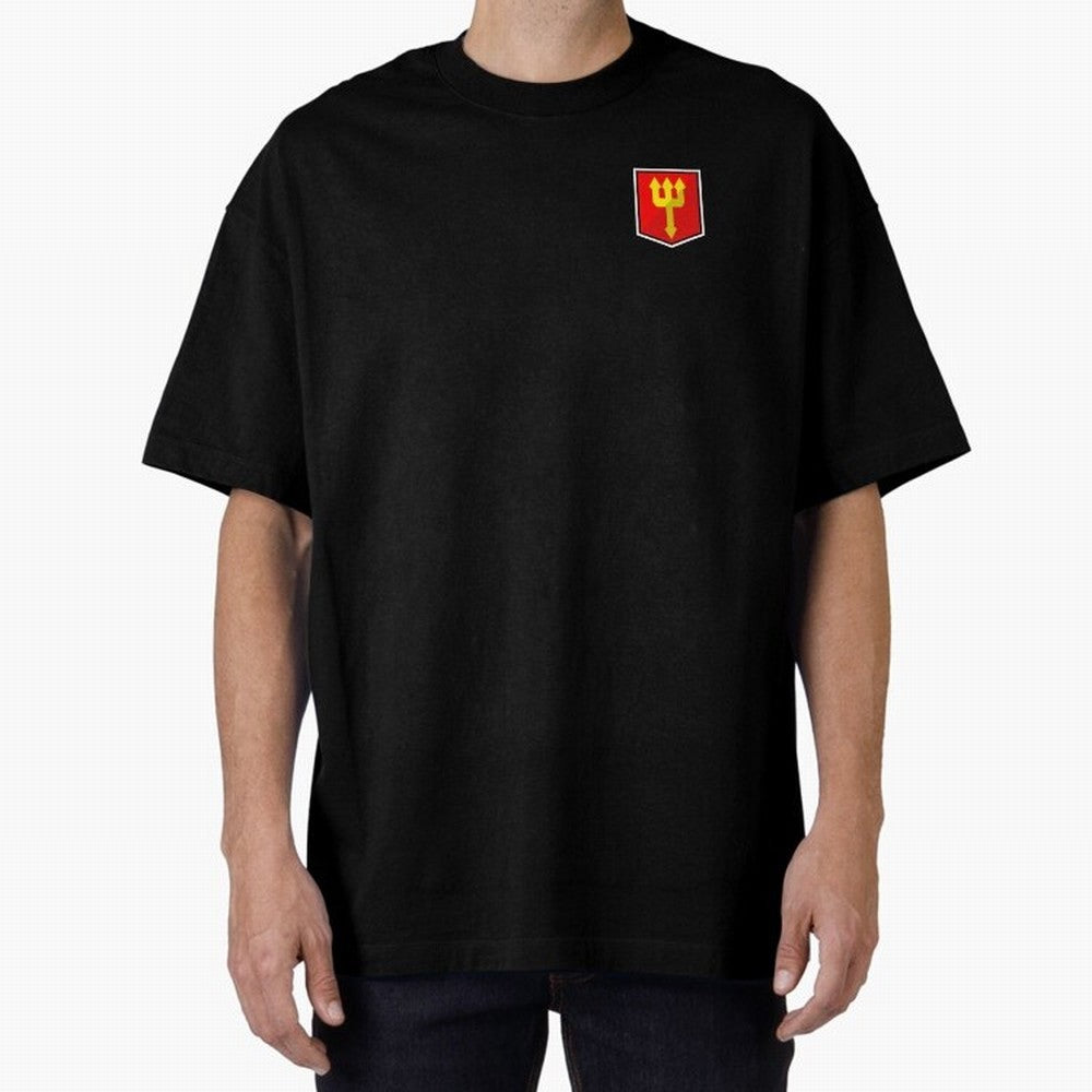 Simple Badge Design Manchester United - The Red Devils Trident Oversized T-Shirt Celebrate Supporters United by Global Football Passion for FIFA World Cup 2026, Built around CR7 and Messi, Argentina, France and Brazil, Goal Celebration Energy,