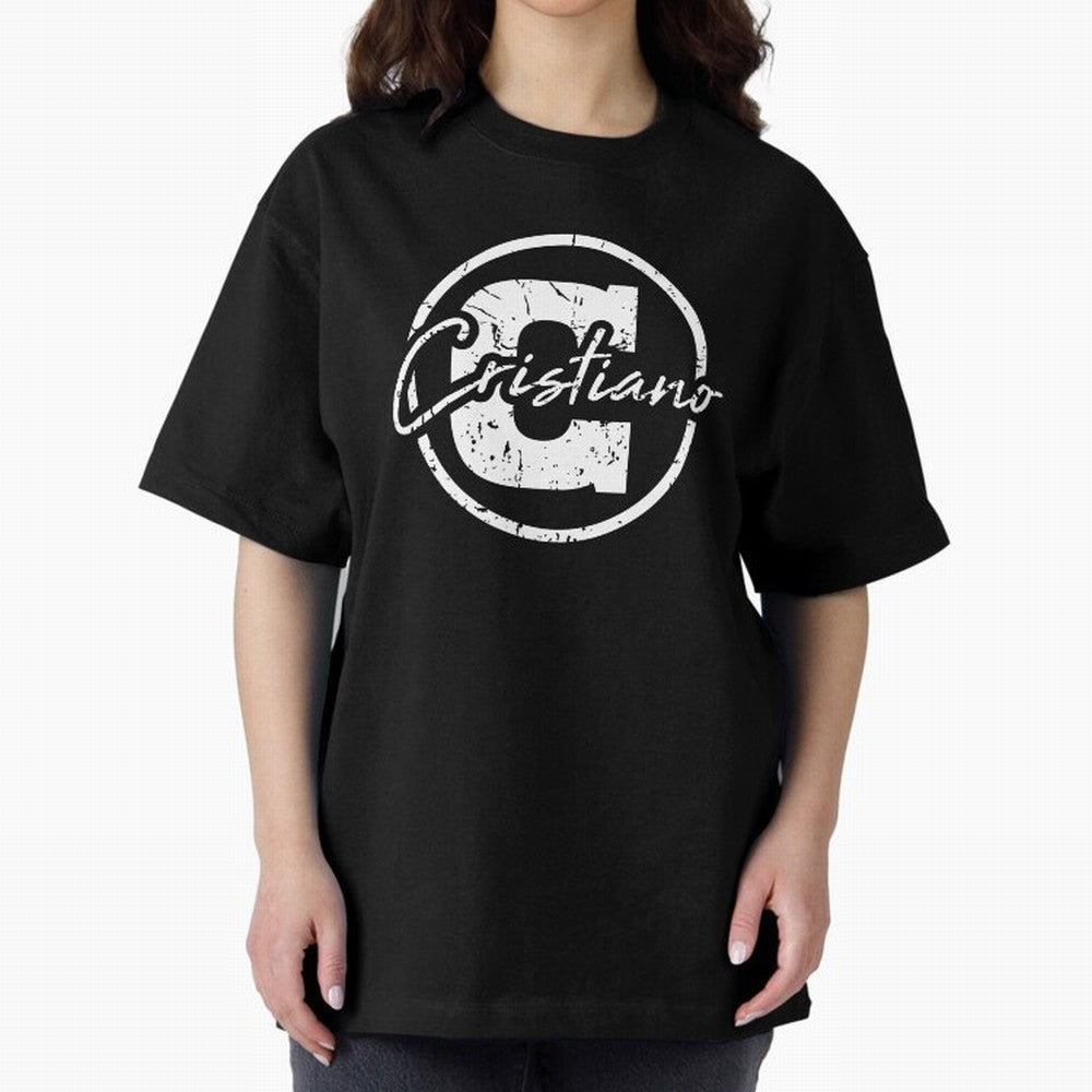Cristiano Emblem Oversized T-Shirt Bring International Match Energy to FIFA World Cup 2026 Celebrating CR7, England Energy, Football History, Final Match Energy, Crowd Noise and Once in a Lifetime Moments; Made for Die Hard Supporters, Soccer