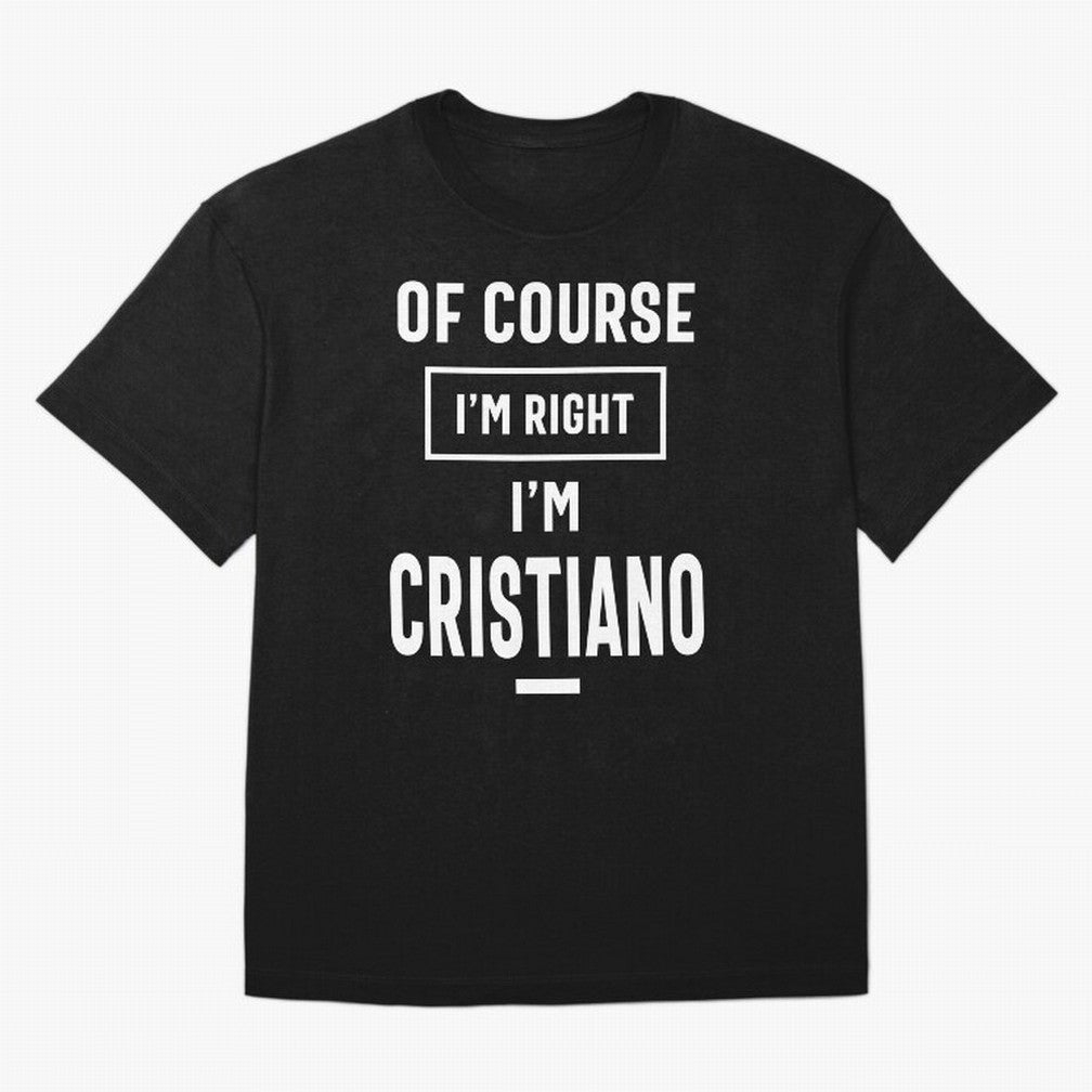 Cristiano Personalized Name Birthday Gift Oversized T-Shirt Celebrate Supporters United by Global Football Passion for FIFA World Cup 2026, Connected to Messi, CR7 and Mbappe, Portugal, Spain and Germany, Fan Favorite Moments, National Team
