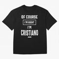 Cristiano Personalized Name Birthday Gift Oversized T-Shirt Celebrate Supporters United by Global Football Passion for FIFA World Cup 2026, Connected to Messi, CR7 and Mbappe, Portugal, Spain and Germany, Fan Favorite Moments, National Team