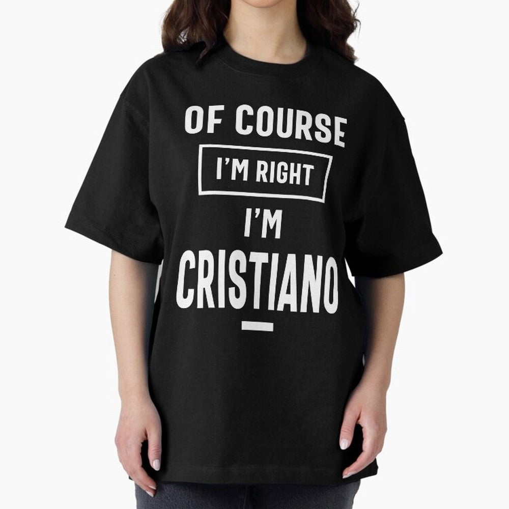 Cristiano Personalized Name Birthday Gift Oversized T-Shirt Celebrate Supporters United by Global Football Passion for FIFA World Cup 2026, Connected to Messi, CR7 and Mbappe, Portugal, Spain and Germany, Fan Favorite Moments, National Team