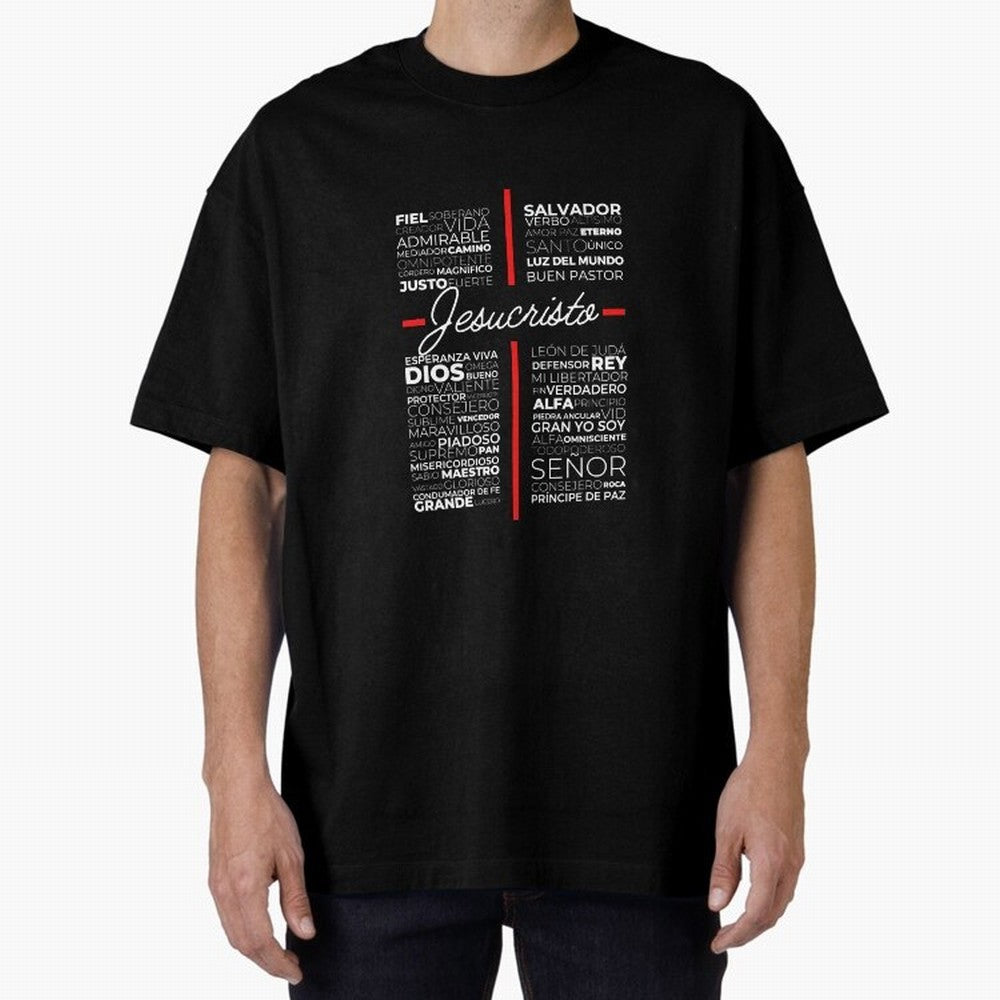 Jesus Christian Cristiano Espanol Oversized T-Shirt Carry Global Football Passion for FIFA World Cup 2026, with Messi and Cristiano Ronaldo, France, Global Supporter Spirit, Legendary Goals, National Colors and Tournament Celebration; Ideal for