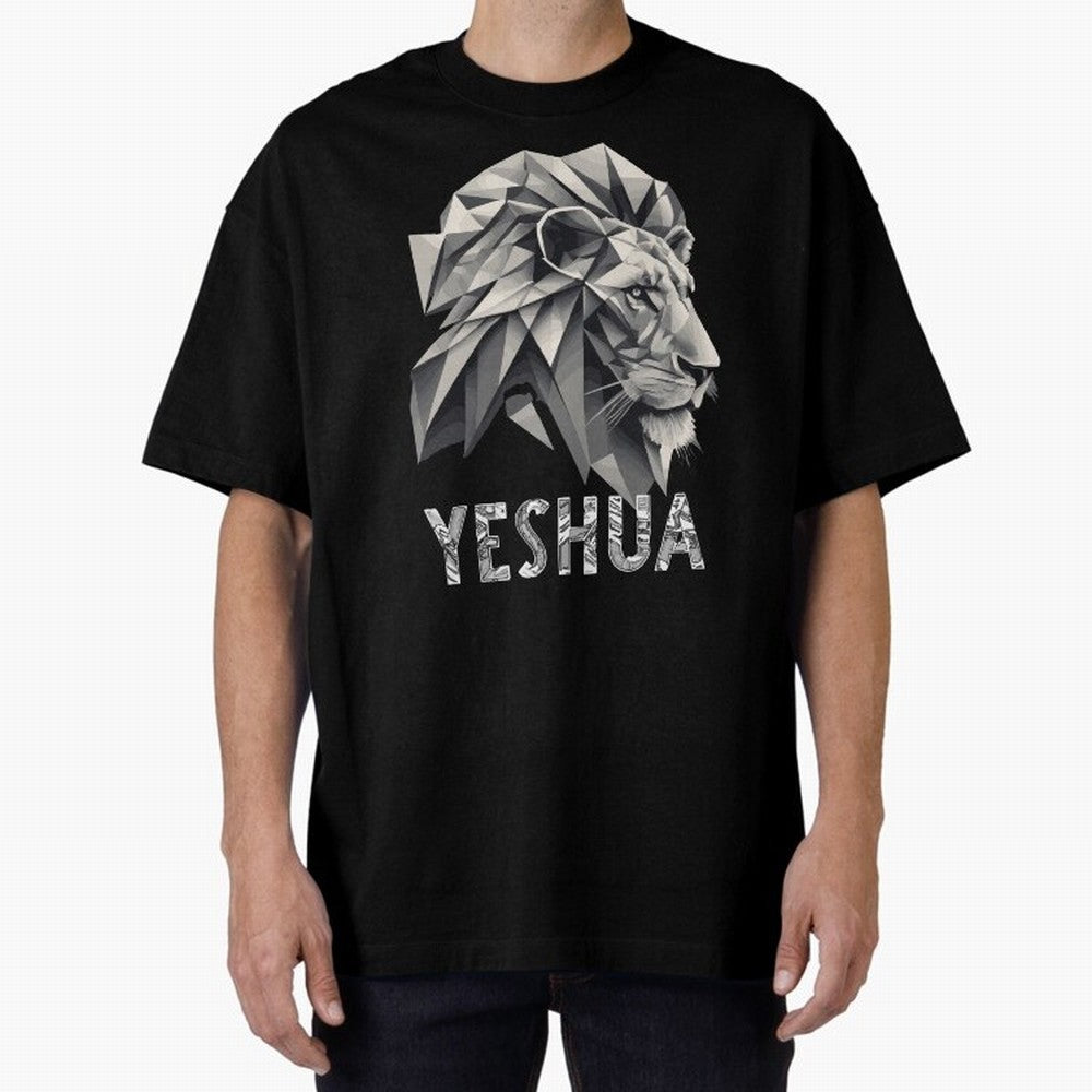 ILUSTRACI¨®N DE LE¨®N CRISTALIZADO YESHUA Oversized T-Shirt Honor Football Greatness during Global Football Passion for FIFA World Cup 2026 Group Stage, Inspired by Mbappe, France and Portugal, Worldwide Fan Energy, Dramatic Goals, Stadium Lights