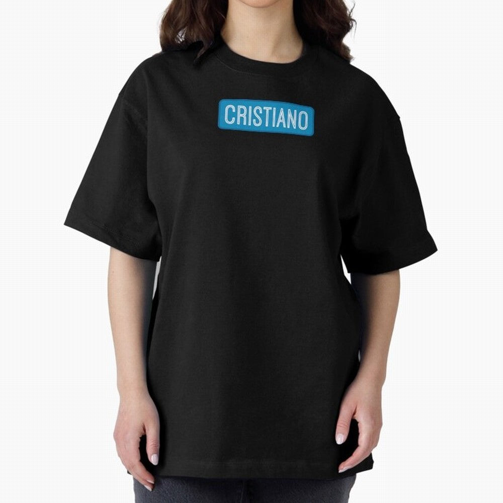 Cristiano Name Oversized T-Shirt Celebrate Soccer Greatness during the FIFA World Cup 2026 USA Canada Mexico Journey through Cristiano Ronaldo, Haaland and CR7 Highlights, Portugal, Spain and Germany Pride, Football History, Final Match Energy,