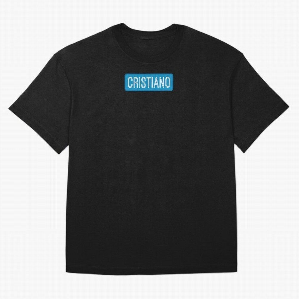 Cristiano Name Oversized T-Shirt Celebrate Soccer Greatness during the FIFA World Cup 2026 USA Canada Mexico Journey through Cristiano Ronaldo, Haaland and CR7 Highlights, Portugal, Spain and Germany Pride, Football History, Final Match Energy,