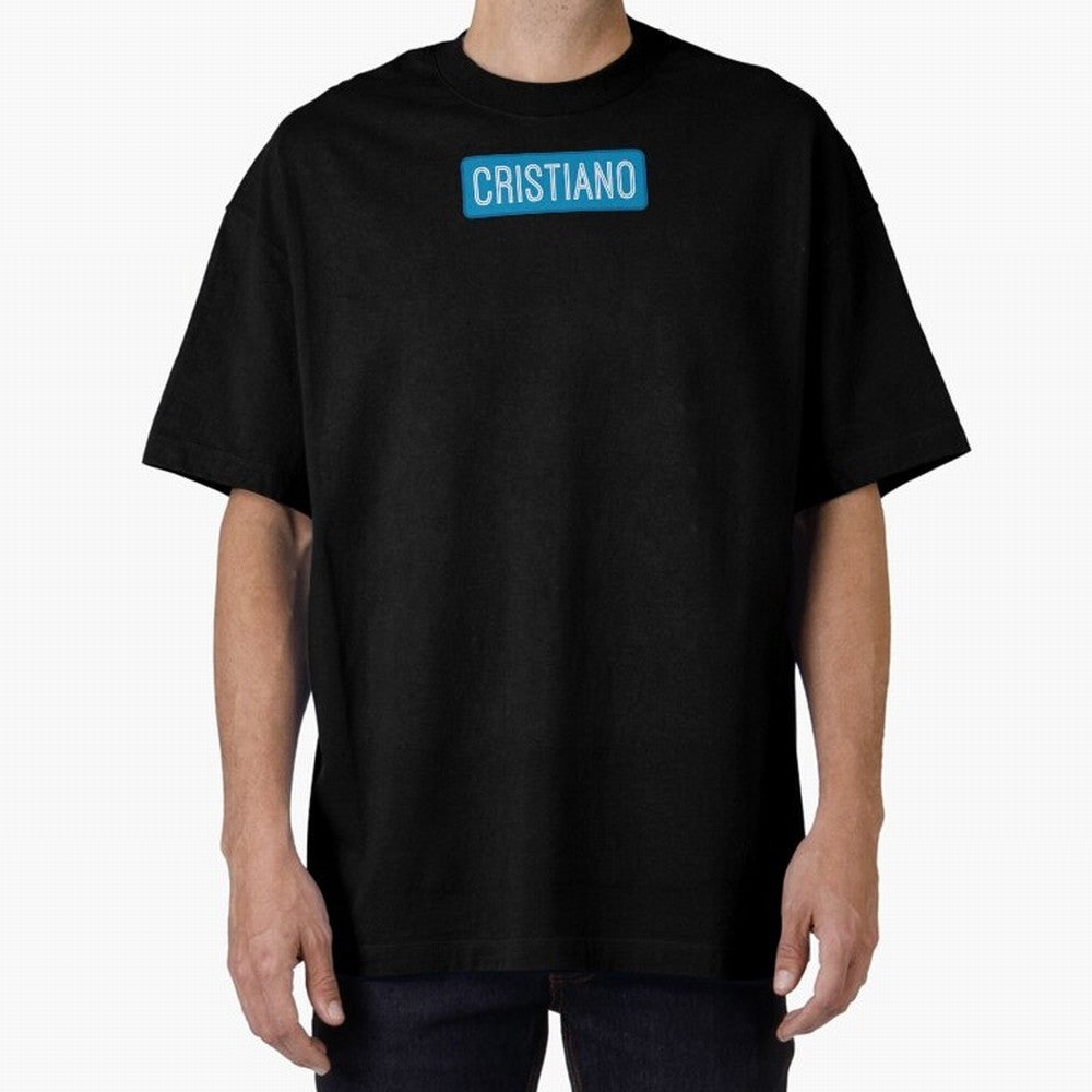 Cristiano Name Oversized T-Shirt Celebrate Soccer Greatness during the FIFA World Cup 2026 USA Canada Mexico Journey through Cristiano Ronaldo, Haaland and CR7 Highlights, Portugal, Spain and Germany Pride, Football History, Final Match Energy,