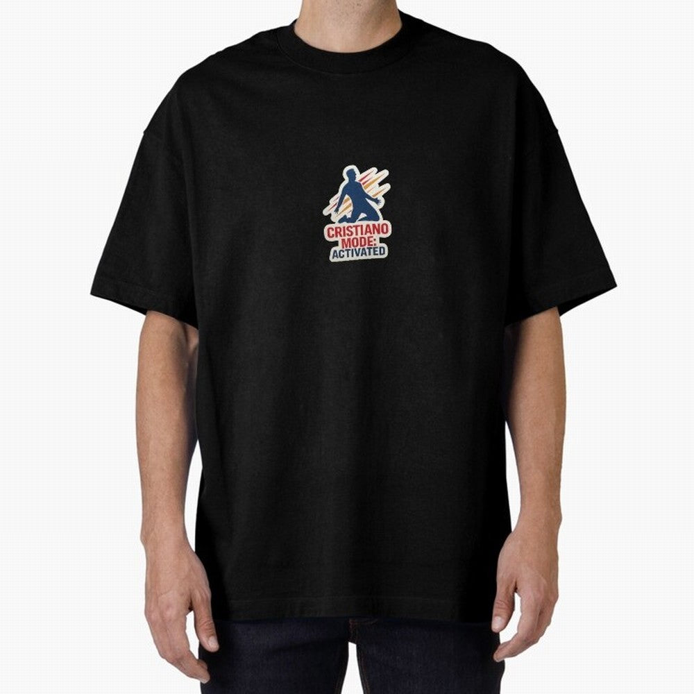Cristiano Mode: Activated v2 Oversized T-Shirt Celebrate Fan Favorites in FIFA World Cup 2026 USA Canada Mexico Spirit, Featuring England, Messi, Match Day Excitement, Supporter Culture, Golden Goals and Global Football Passion; Made for Collectors