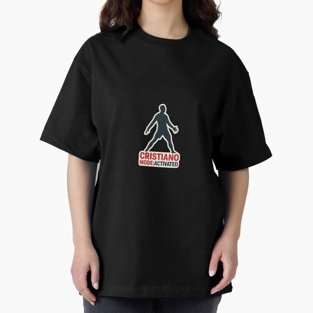 Cristiano Mode: Activated Oversized T-Shirt Show Support during Match Day Hype around FIFA World Cup 2026, Mbappe and Neymar, Argentina and Brazil, Global Supporter Spirit, Legendary Goals, National Colors and Tournament Celebration; Ideal for Fans