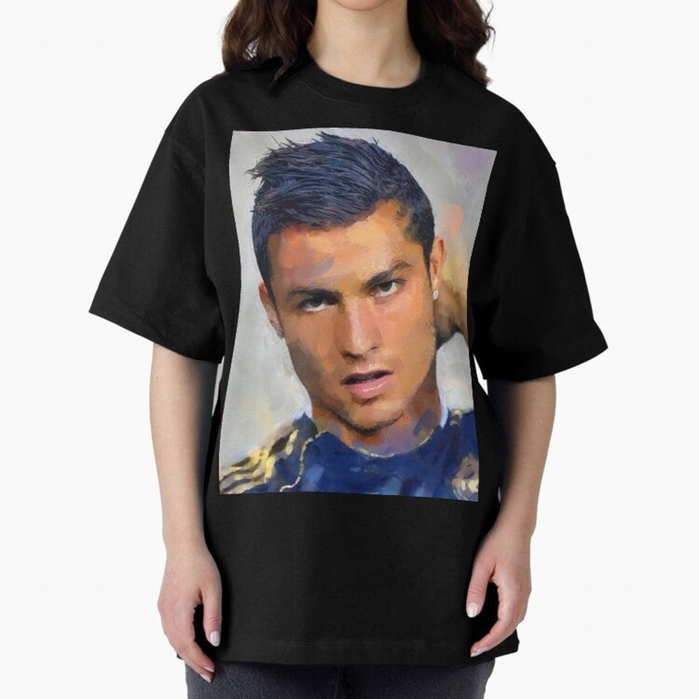 Cristiano Oversized T-Shirt Represent FIFA World Cup 2026 Group Stage Driven by Neymar, Haaland and Cristiano Ronaldo, Brazil Energy, Retro Football Energy, Iconic Rivalries, Trophy Chase Drama and Stadium Atmosphere; Ideal for Passionate Fans Who