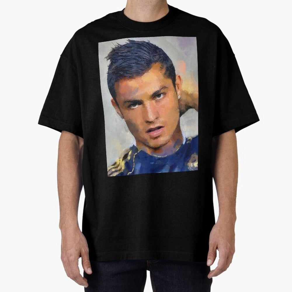 Cristiano Oversized T-Shirt Represent FIFA World Cup 2026 Group Stage Driven by Neymar, Haaland and Cristiano Ronaldo, Brazil Energy, Retro Football Energy, Iconic Rivalries, Trophy Chase Drama and Stadium Atmosphere; Ideal for Passionate Fans Who