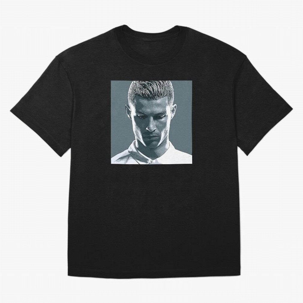 Ronaldo Portrait Oversized T-Shirt Support the Legends of the FIFA World Cup 2026 USA Canada Mexico Journey through Neymar Highlights, Spain Pride, Vintage Soccer Flavor, Modern Football Stars, National Flags and Final Night Emotion; Great for