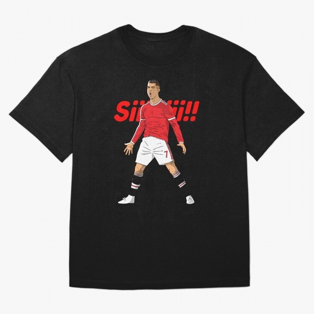 CR7 Siiiii!, Cristiano Ronaldo's trademark goal celebration Oversized T-Shirt Show Your Love for FIFA World Cup 2026 USA Canada Mexico Spirit, Driven by Spain, CR7 and Messi, Goal Celebration Energy, Supporter Heritage, Football Icons and Worldwide