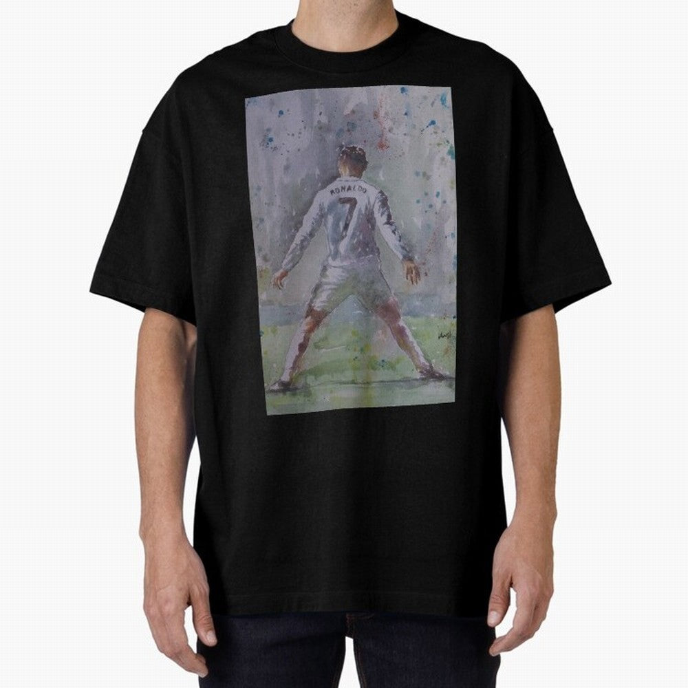 Cristiano Ronaldo - Portrait 2 Oversized T-Shirt Fuel FIFA World Cup 2026 for Fans of Cristiano Ronaldo, Haaland and CR7 and Argentina and Brazil, Bringing Stadium Chants, National Pride, Trophy Dreams and Unforgettable Football Memories; Made for