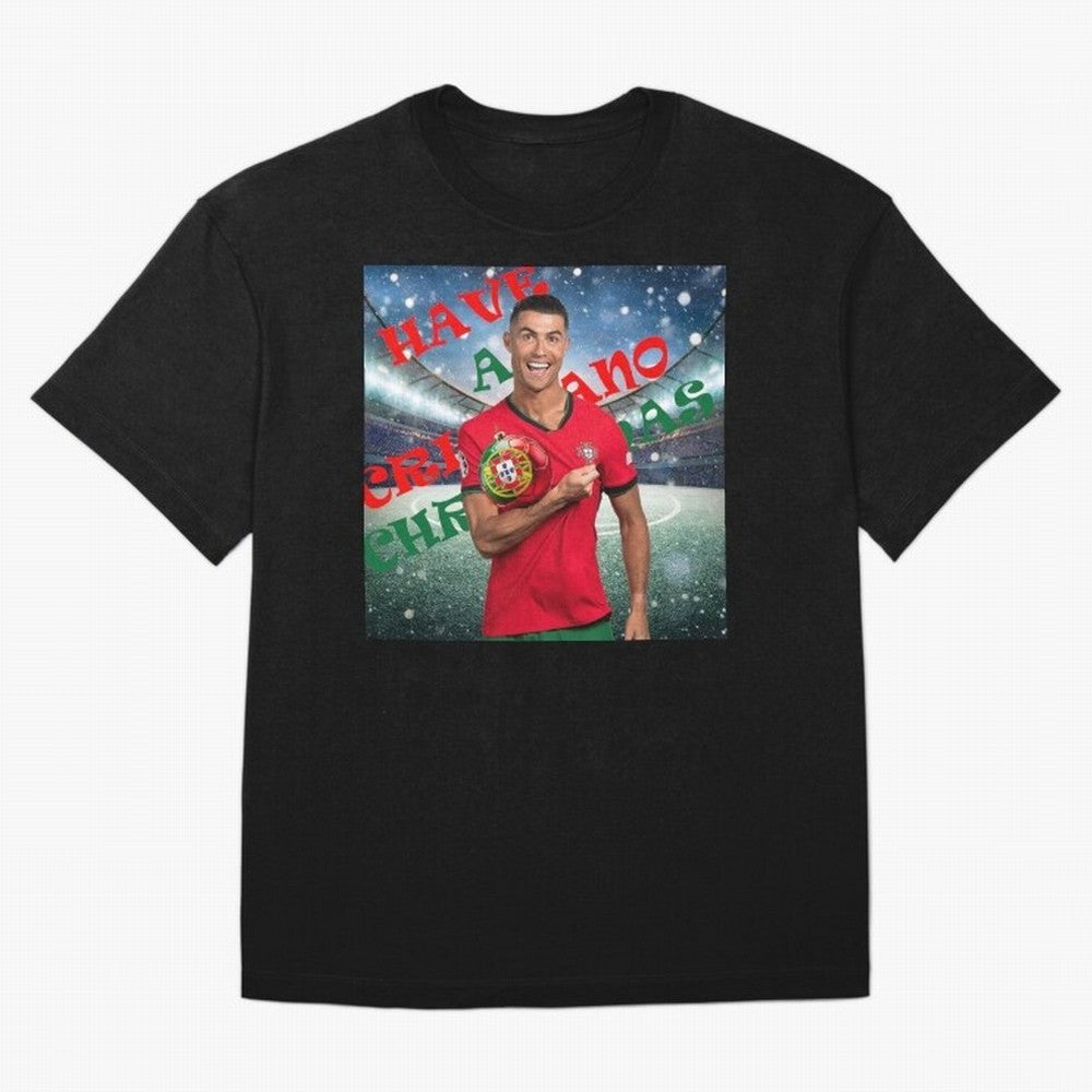 Have a Cristiano Christmas Oversized T-Shirt Follow FIFA World Cup 2026 for Fans of Mbappe and Spain, Bringing Retro Football Energy, Iconic Rivalries, Trophy Chase Drama and Stadium Atmosphere; Perfect for Supporters Who Want Bold Football Energy,