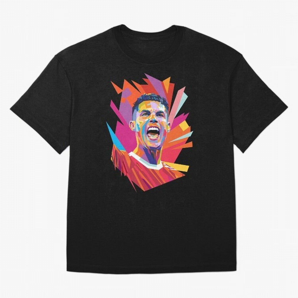 Cristiano Ronaldo Pop Art WPAP Oversized T-Shirt Support Iconic Players in FIFA World Cup 2026 USA Canada Mexico Spirit, Built around Brazil, Portugal and Argentina, Messi, CR7 and Mbappe, Match Day Excitement, Supporter Culture, Golden Goals and