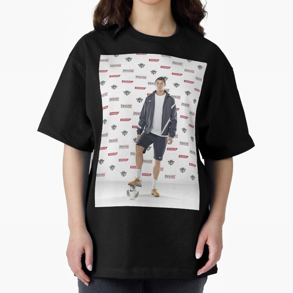 sport cristiano ronaldo football Oversized T-Shirt Support FIFA World Cup 2026 USA Canada Mexico Spirit, Built around Netherlands, Messi, Neymar and Mbappe, Worldwide Fan Energy, Dramatic Goals, Stadium Lights and Championship Celebrations; Great