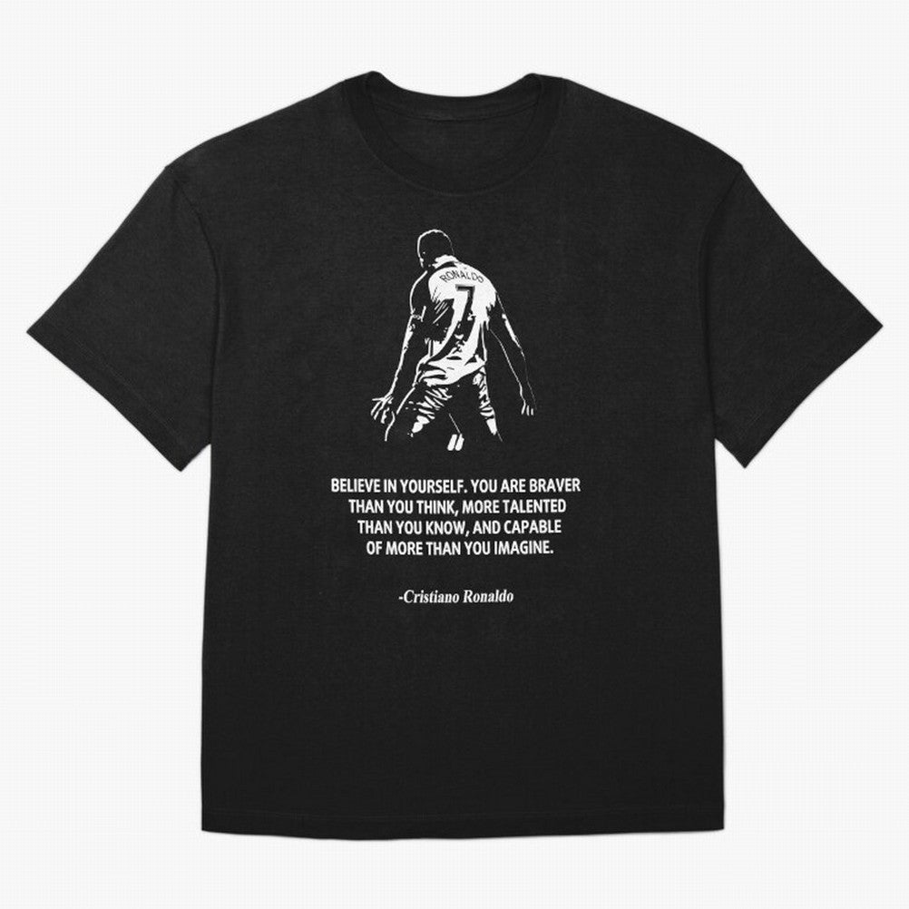 Cristiano Ronaldo Quotes Oversized T-Shirt Celebrate Supporters United by FIFA World Cup 2026 Connected to Mbappe, Netherlands Energy, Classic Soccer Heritage, Championship Pressure, Fan Loyalty and International Pride; Made for Die Hard