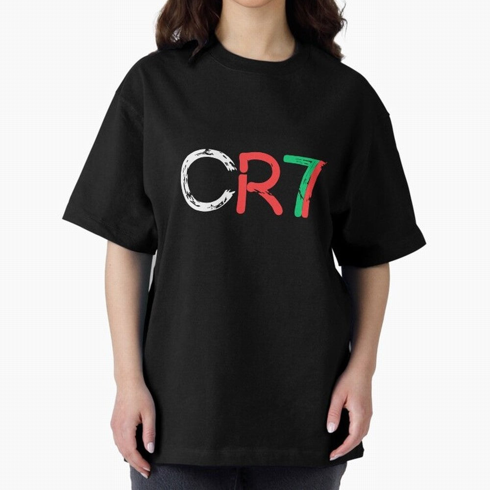 CR7 Cristiano Ronaldo Design Oversized T-Shirt Show Love for Legendary Goals in Global Football Passion for FIFA World Cup 2026 Group Stage, Capturing Messi, CR7 and Mbappe, England, France and Netherlands, Stadium Chants, National Pride, Trophy
