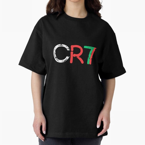 CR7 Cristiano Ronaldo Design Oversized T-Shirt Show Love for Legendary Goals in Global Football Passion for FIFA World Cup 2026 Group Stage, Capturing Messi, CR7 and Mbappe, England, France and Netherlands, Stadium Chants, National Pride, Trophy