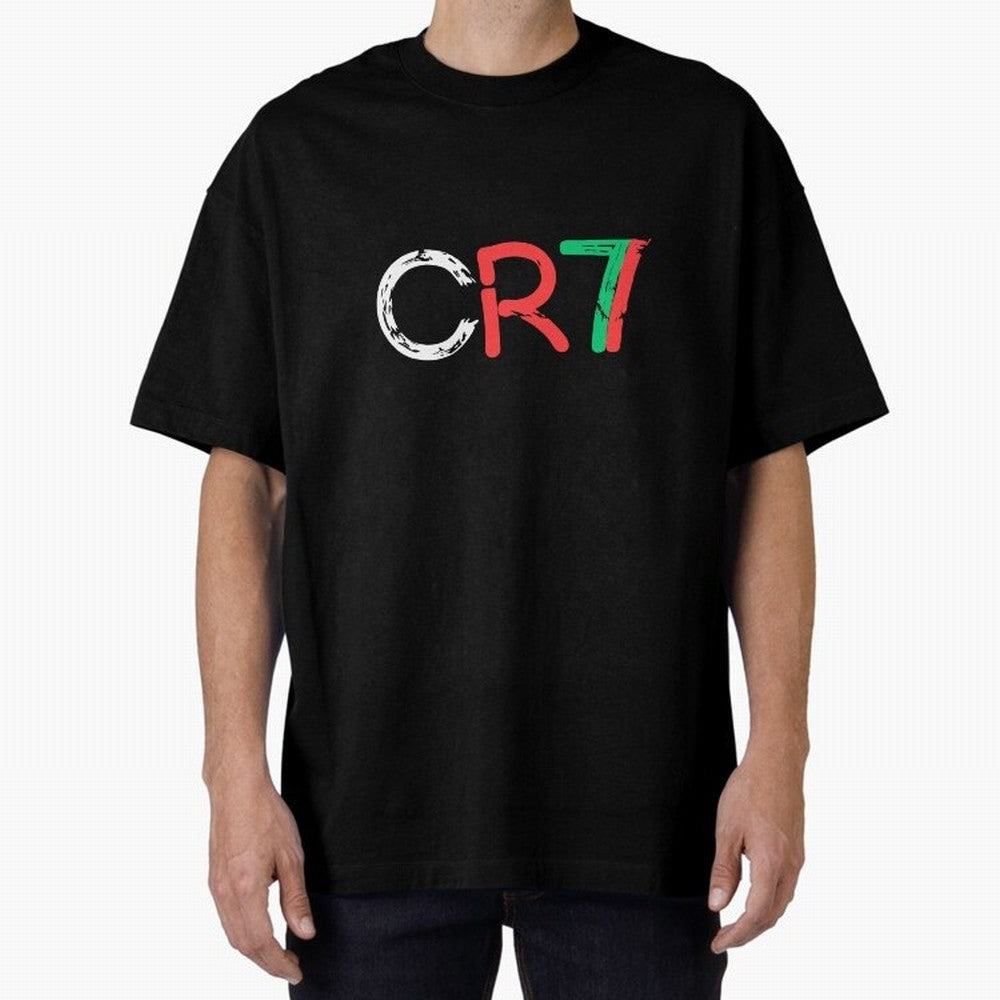 CR7 Cristiano Ronaldo Design Oversized T-Shirt Show Love for Legendary Goals in Global Football Passion for FIFA World Cup 2026 Group Stage, Capturing Messi, CR7 and Mbappe, England, France and Netherlands, Stadium Chants, National Pride, Trophy