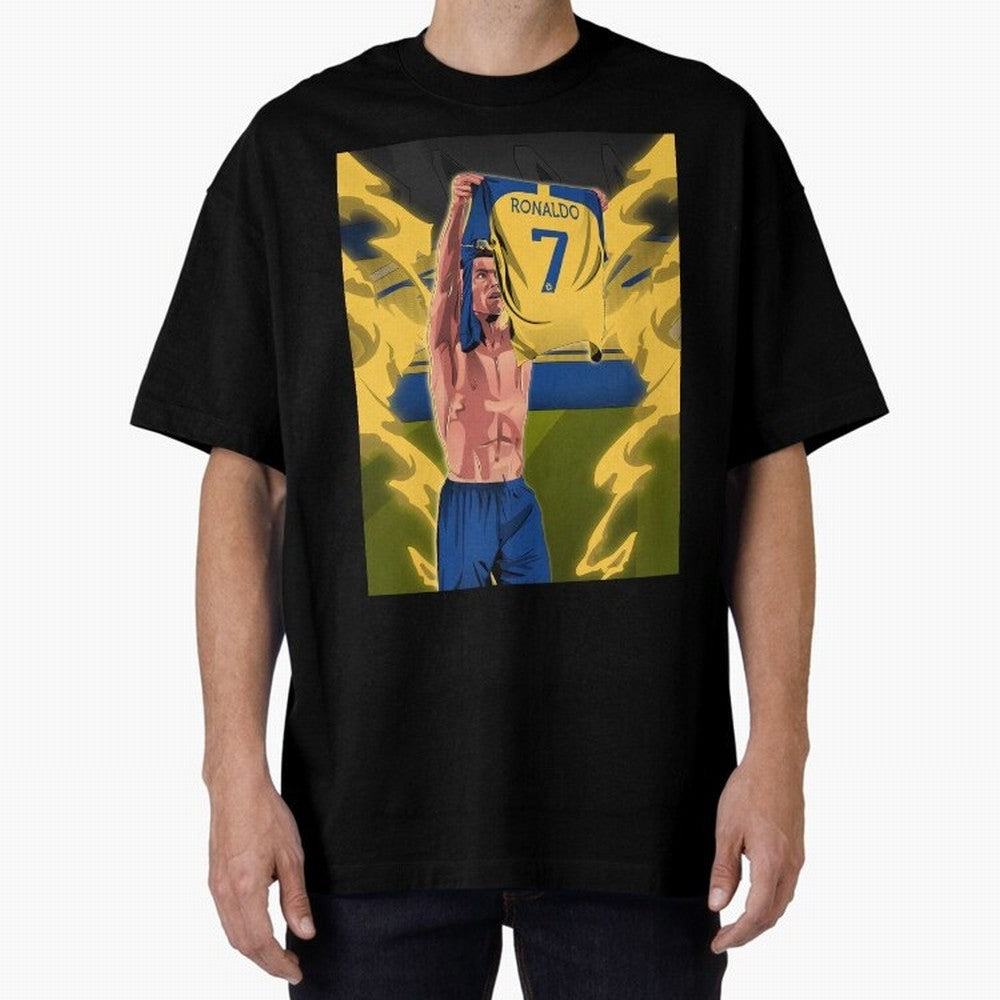 aksi copot kaos selebrasi Oversized T-Shirt Bring Match Day Fire to FIFA World Cup 2026 Group Stage for Fans of Messi and Argentina, Bringing Match Day Excitement, Supporter Culture, Golden Goals and Global Football Passion; Made for Collectors Who