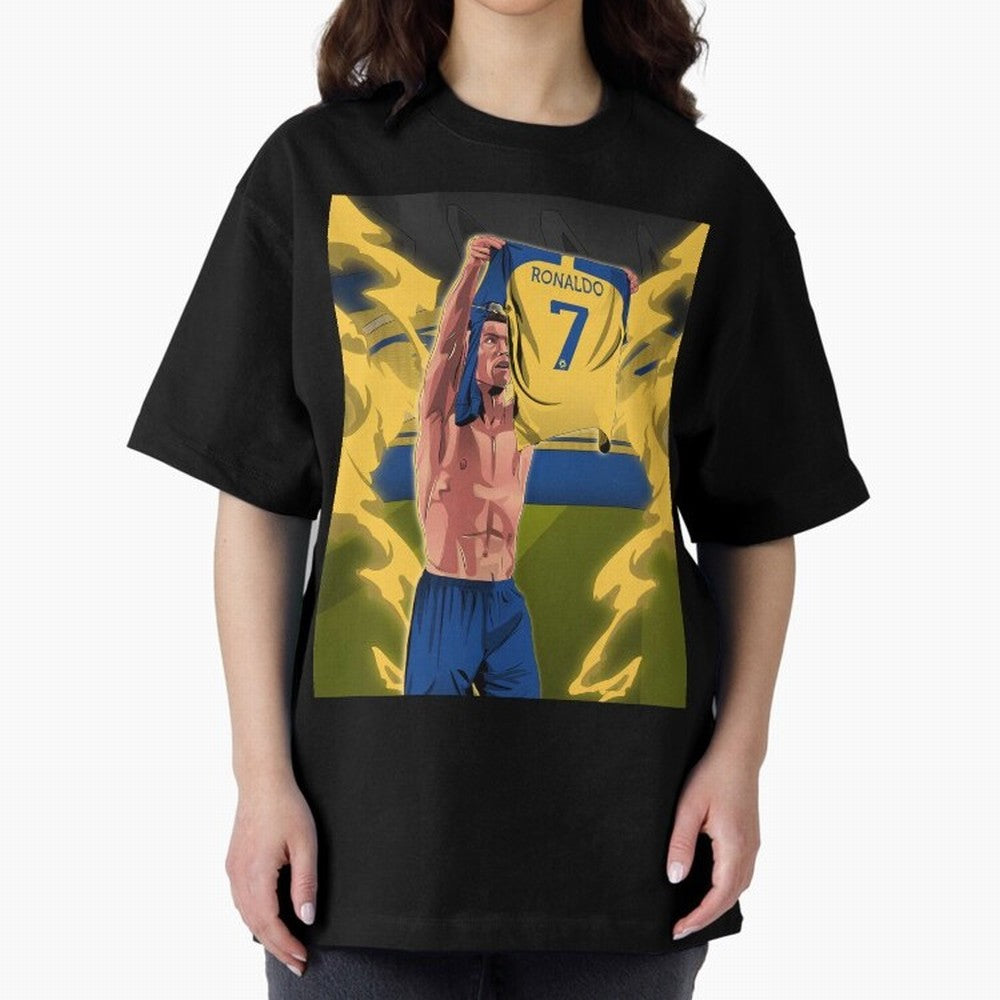 aksi copot kaos selebrasi Oversized T-Shirt Bring Match Day Fire to FIFA World Cup 2026 Group Stage for Fans of Messi and Argentina, Bringing Match Day Excitement, Supporter Culture, Golden Goals and Global Football Passion; Made for Collectors Who