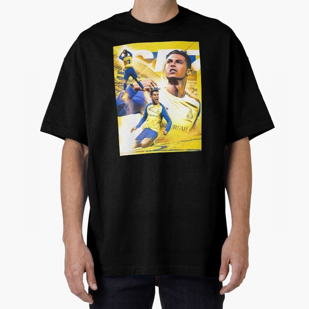 legend footballer yellow Oversized T-Shirt Celebrate the Next Chapter of FIFA World Cup 2026 Capturing Neymar, Haaland and Cristiano Ronaldo, Germany Energy, Championship Spirit, Famous Goals, Roaring Crowds and International Football Unity; Made