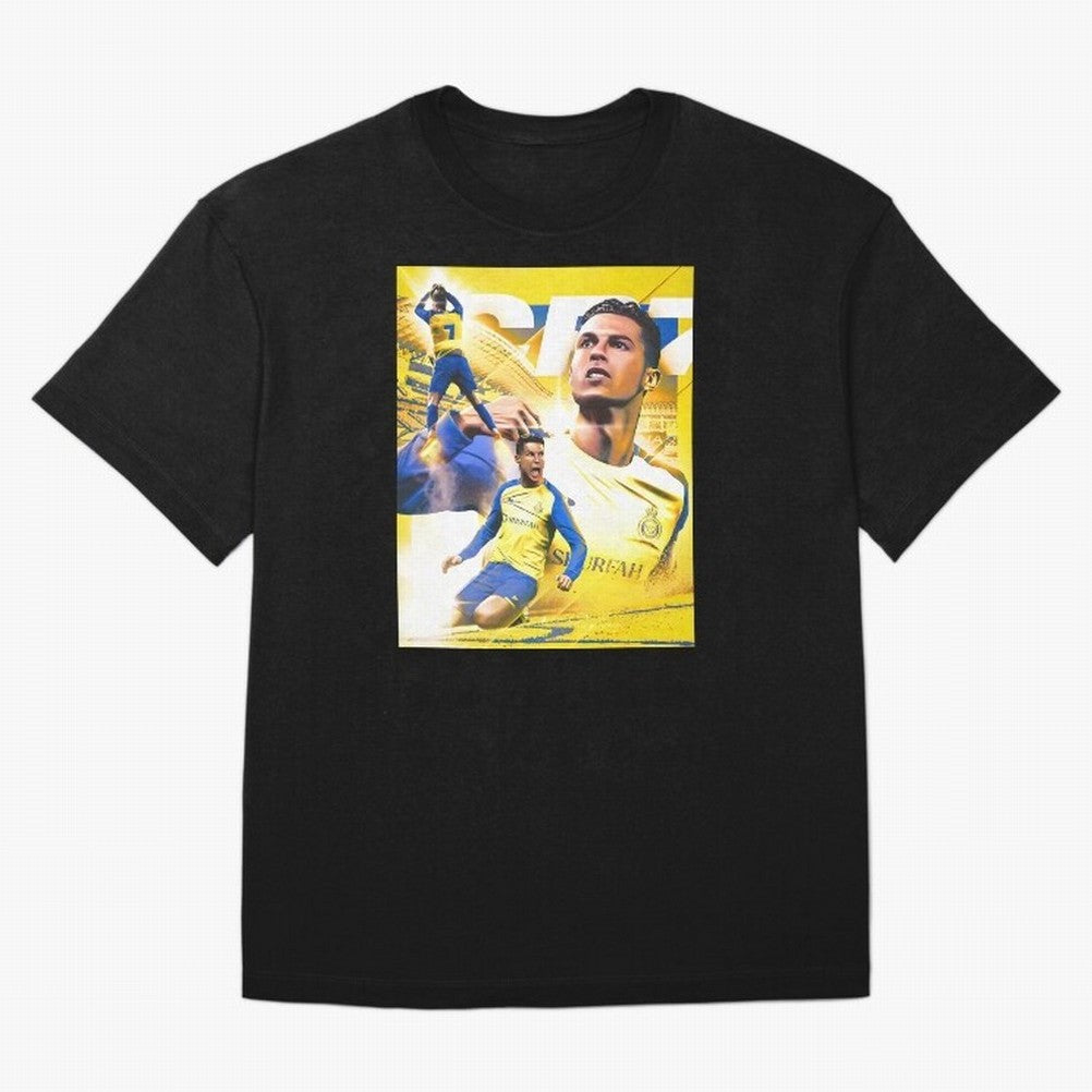 legend footballer yellow Oversized T-Shirt Celebrate the Next Chapter of FIFA World Cup 2026 Capturing Neymar, Haaland and Cristiano Ronaldo, Germany Energy, Championship Spirit, Famous Goals, Roaring Crowds and International Football Unity; Made