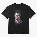 Cristiano Ronaldo Anime Style Oversized T-Shirt Support FIFA World Cup 2026 USA Canada Mexico Capturing Mbappe, Brazil Energy, Football Festival Excitement, Trophy Ambitions, Country Rivalries and Star Player Buzz; Created for Match Day Parties,