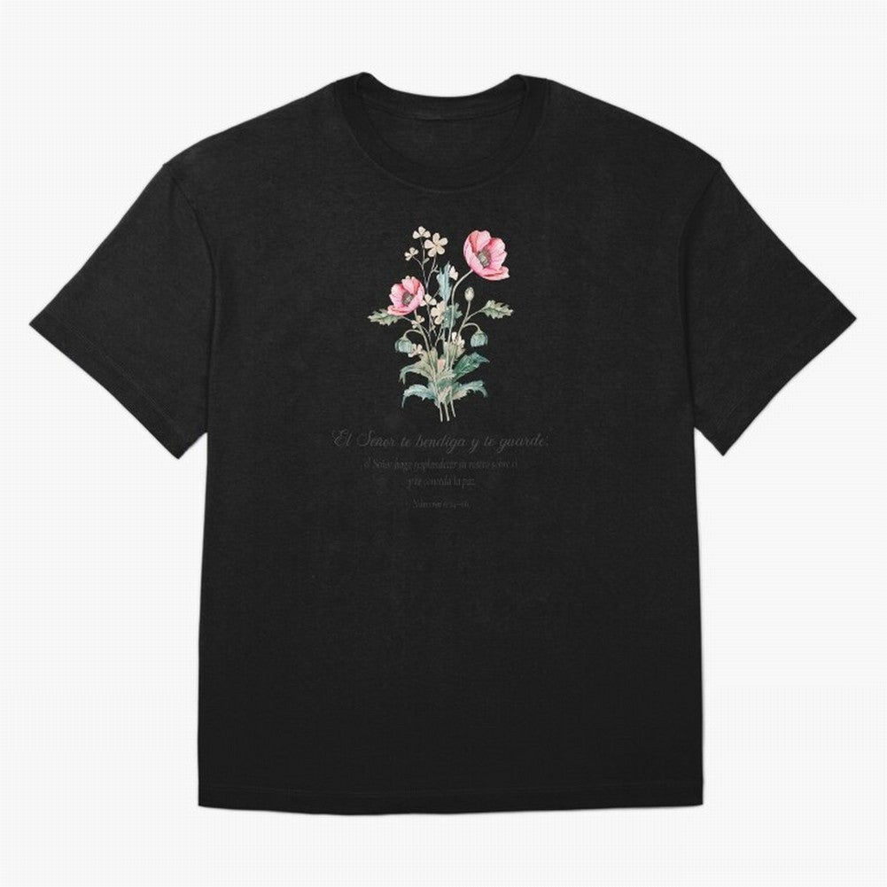 N¨²meros 6:24¨C26 ¨C El Se?or te bendiga y te guarde | Bendici¨®n B¨ªblica Floral | Regalo Cristiano Oversized T-Shirt Remember FIFA World Cup 2026 Group Stage Spirit, Centered on France and Portugal, CR7, Stadium Memories, Football Loyalty,