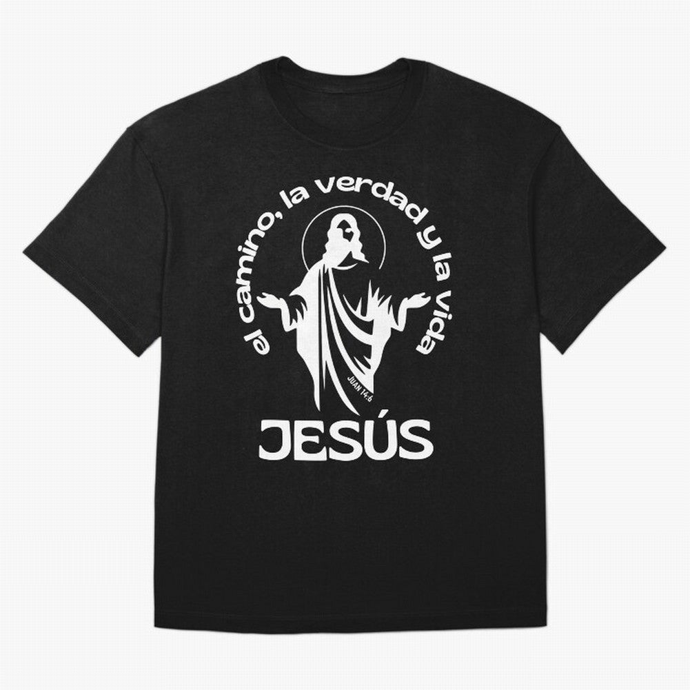 JES¨²S - el camino, la verdad y la vida Oversized T-Shirt Show Fan Pride Across Global Football Passion for FIFA World Cup 2026, Centered on Messi, CR7 and Mbappe, Spain, Tournament Hype, Historic Matchups, Family Viewing Parties and Global Sports