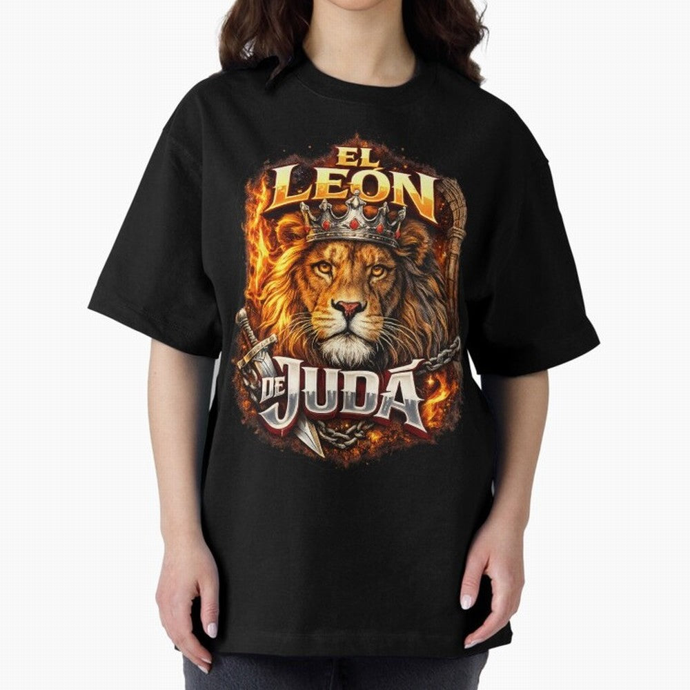 The Lion of Judah Oversized T-Shirt Celebrate the Next Chapter of Global Football Passion for FIFA World Cup 2026 USA Canada Mexico, Inspired by Haaland, Spain, Match Day Excitement, Supporter Culture, Golden Goals and Global Football Passion;