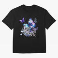 God is My Strength - Blue Butterfly Watercolor Art Oversized T-Shirt Show Passion for the Stars of Global Football Passion for FIFA World Cup 2026, Built around CR7 and Messi, France, Football Passion, Legendary Performances, Festival Vibes and