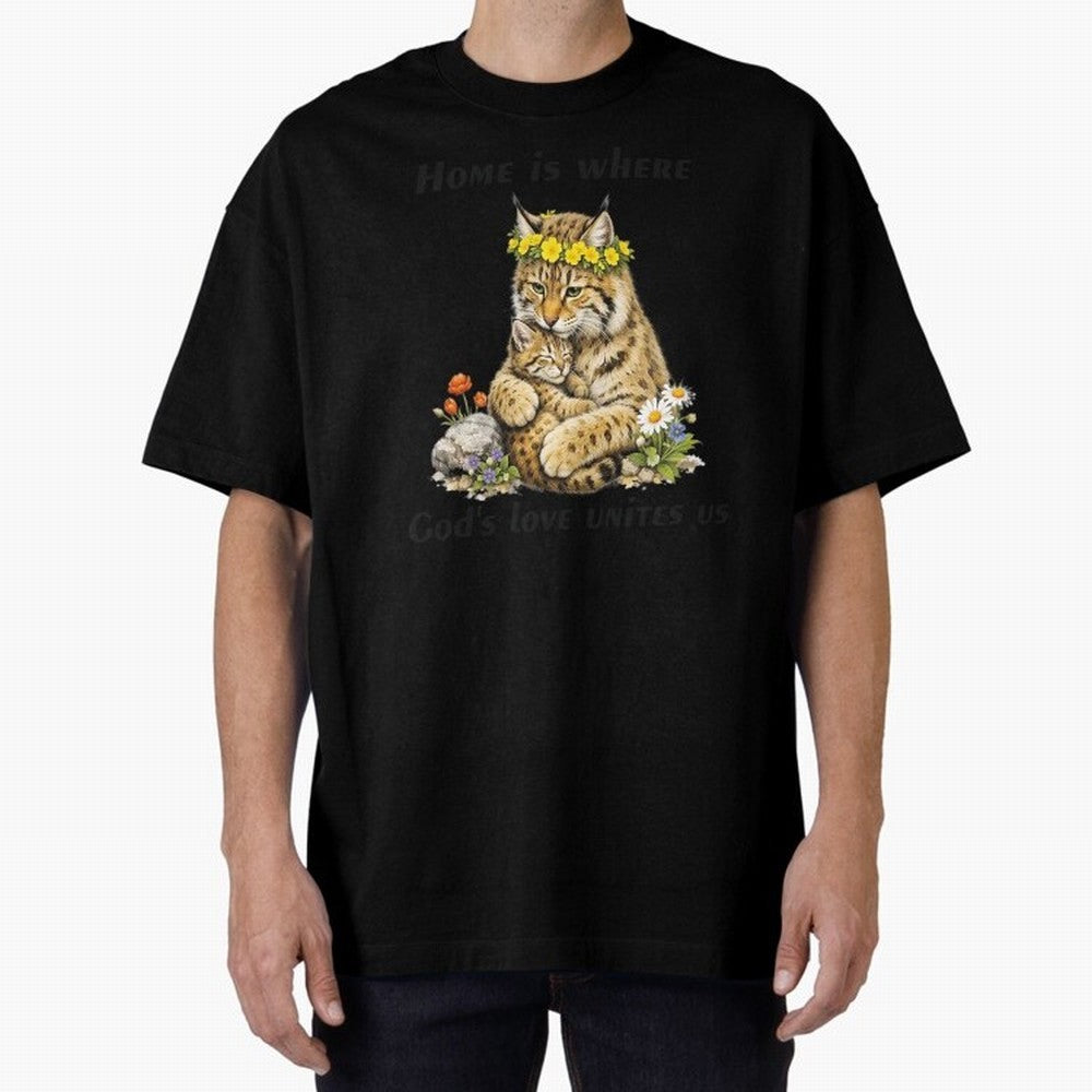 Home Is Where God's Love Unites Us Oversized T-Shirt Bring World Football Passion into the FIFA World Cup 2026 USA Canada Mexico Journey through CR7 Highlights, England Pride, Champion Mindset, Group Stage Buzz, Knockout Tension and Passionate Fan