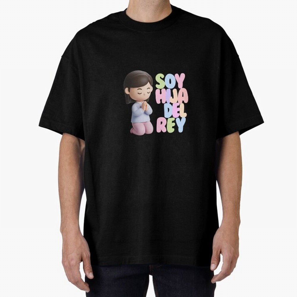 Soy Hija del Rey | Dise?o Cristiano Dulce en Colores Pastel Oversized T-Shirt Experience the Global Stage of FIFA World Cup 2026 for Fans of Messi and Cristiano Ronaldo and France, Bringing Supporter Pride, Iconic Celebrations, Legendary Names and